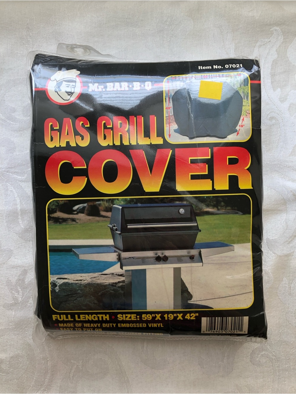 NEW Gas Grill Cover Black Vinyl 59” x 19” x 42”